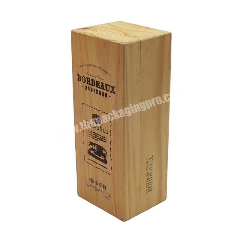 Wood Wine Box With Clear Window Display Decorative Wooden Box