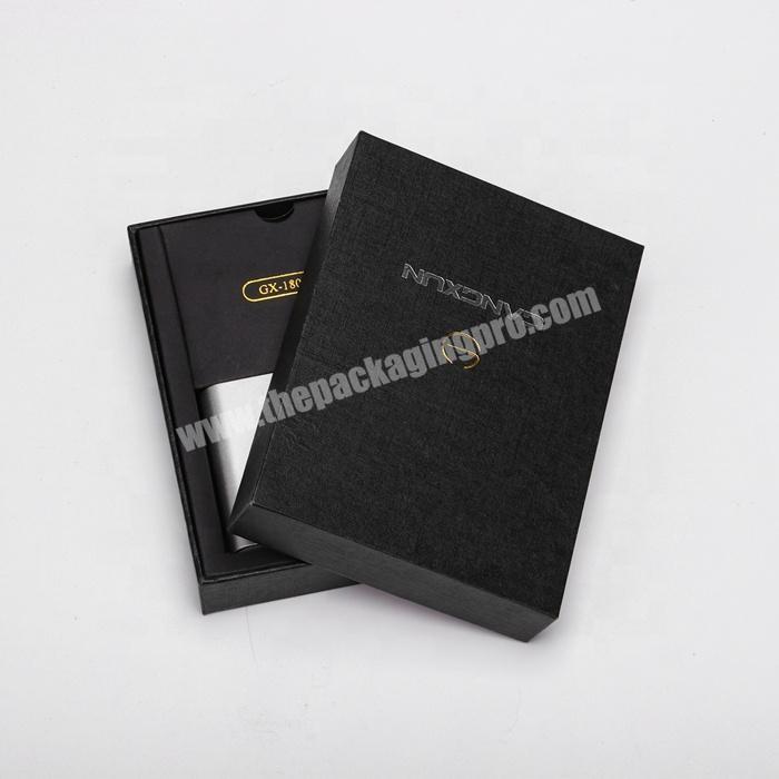 Hot Sale Matte PP-Lamination Black Rigid Cardboard Paper Lid And Base Insert Lined Gift Box