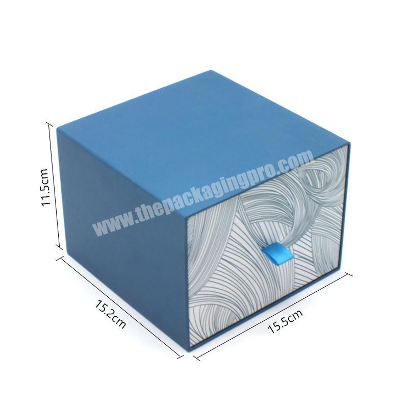 Craft Art Cardboard Packing Paper Packaging Pull Out Marbling Made Logo Custom Linen Drawer Gift Box