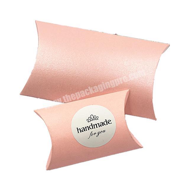 China Manufacture custom printing pink glossy gift pillow boxes for jewelry