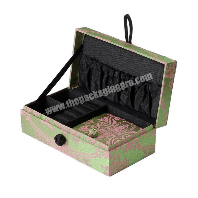 Wholesale Custom Small Silk Jewelry Organizer Storage Box