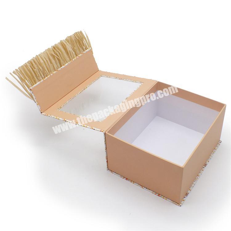 Custom Plastic PVC window book shape mug packaging paper gift box