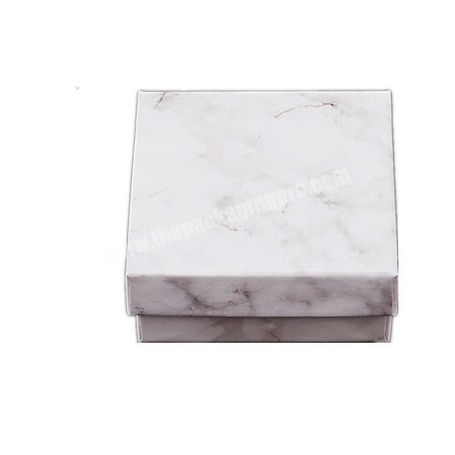 Custom Cheap Product White Marble Jewelry Paper Gift Box Packaging Printing Service