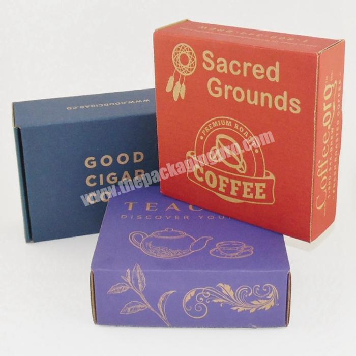 Luxury E fluted Corrugated Tea Packaging Eco-friendly Paper Delivery Box with Custom Logo