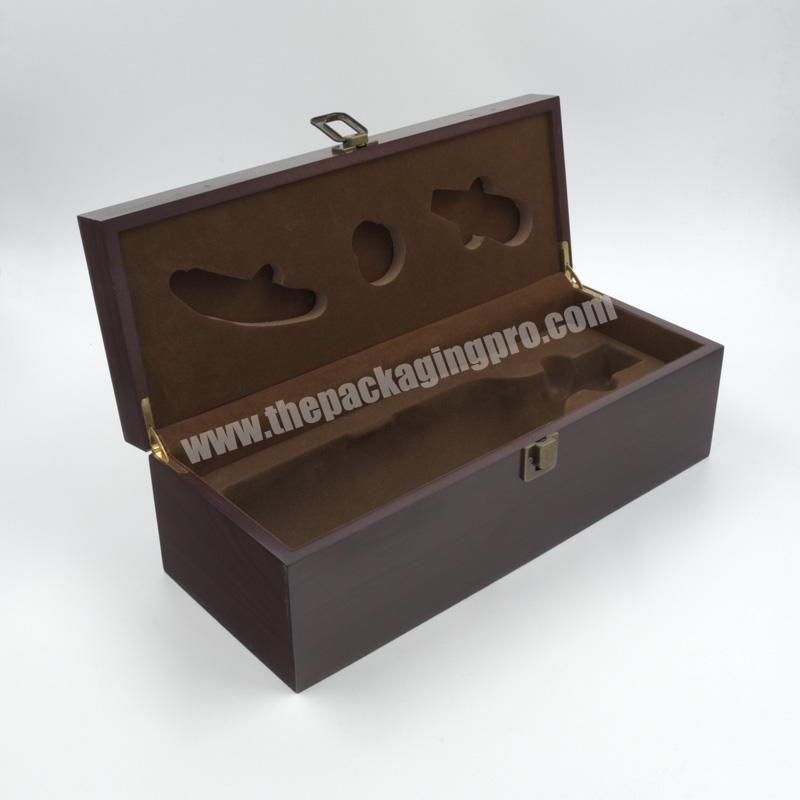 wonderful single bottle wooden wine box with wine tool set for gift