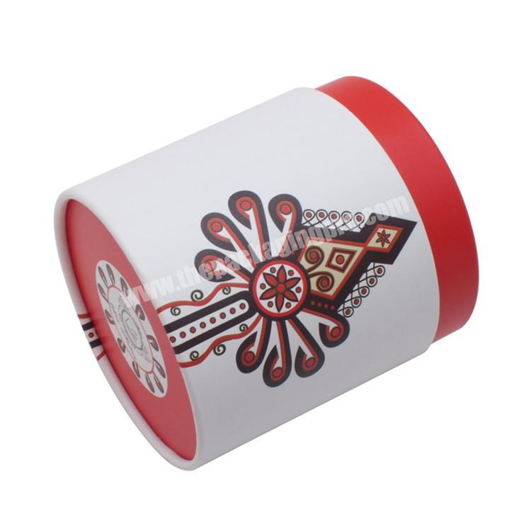 Large cylinder high quality red paper cardboard gift tube box