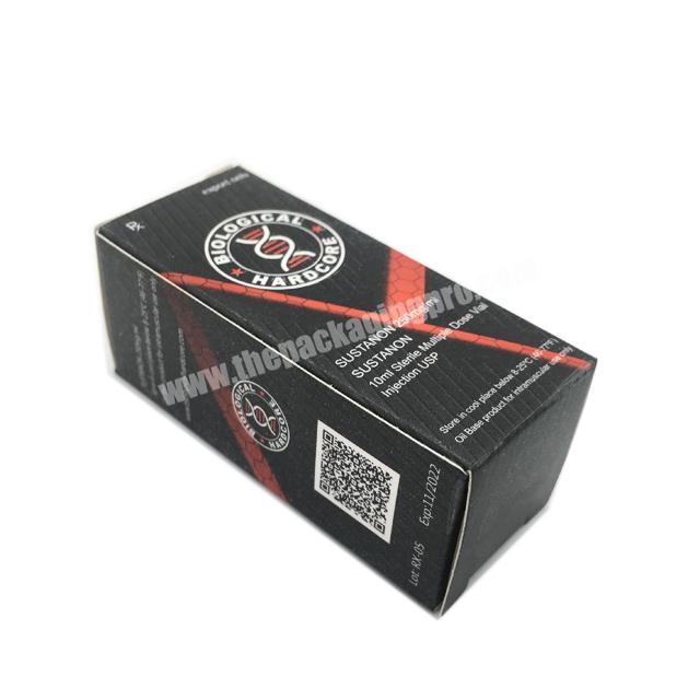 Customized Glossy offset  printing 10ml HGH vial boxes UV logo paper box packaging
