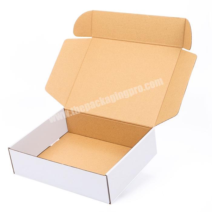 Foldable White Custom Corrugated Printed Mailer Box Fluted Cardboard Shipping Subscription Packaging Boxes