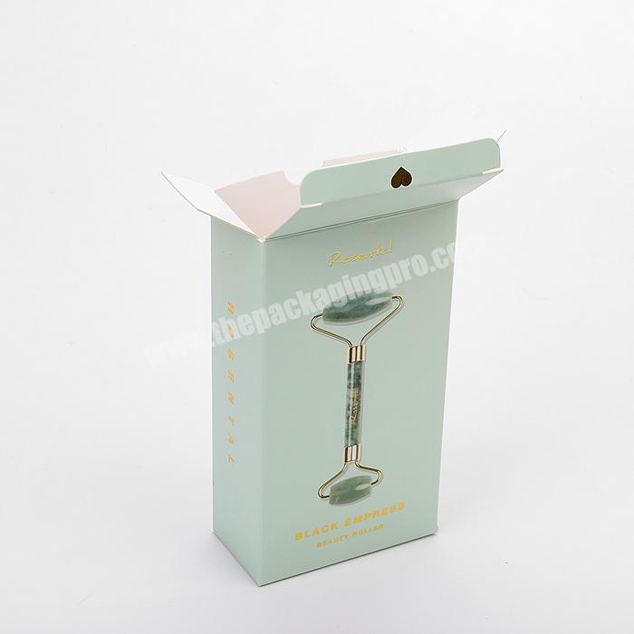 free sample foldable paper packaging CMYK printing tuck top box face roller jade custom cardboard box