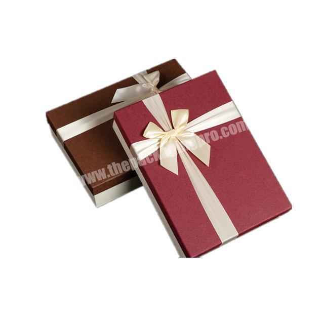 Wholesale customized gift bag and gift box packaging Free design Different color gift box with ribbon butterfly