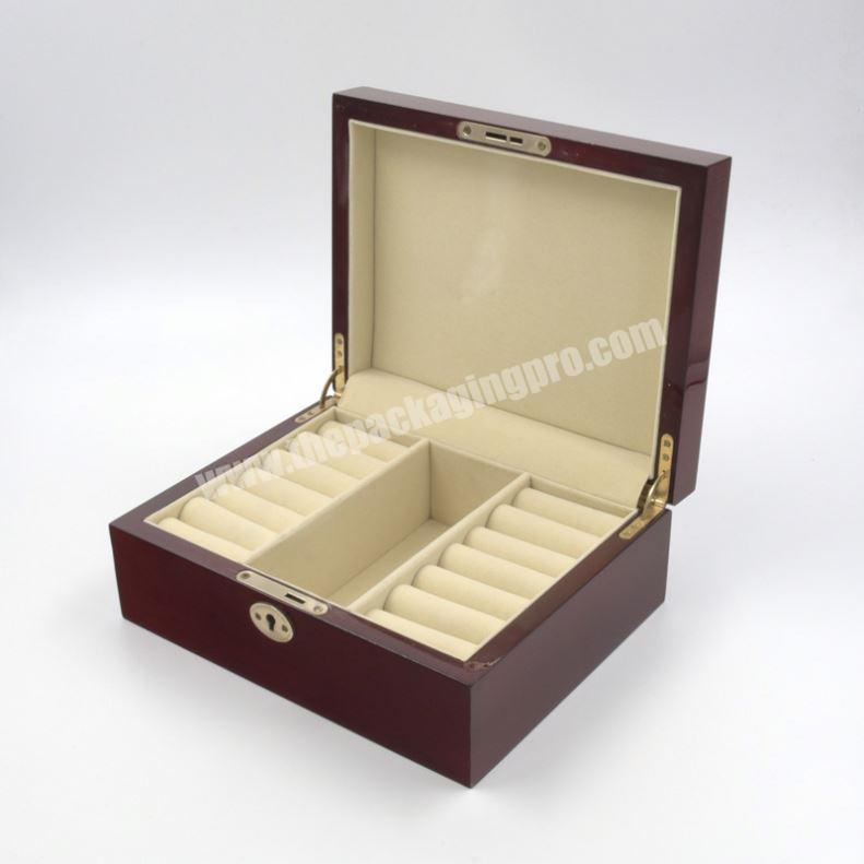Custom Vintage Wooden Jewelry Storage Organizer Box