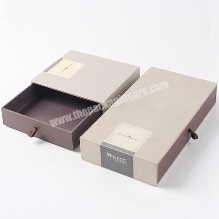 High Quality Customized Eco Gift Packaging Neck Tie Sliding Paperboard Storage Drawer Boxes