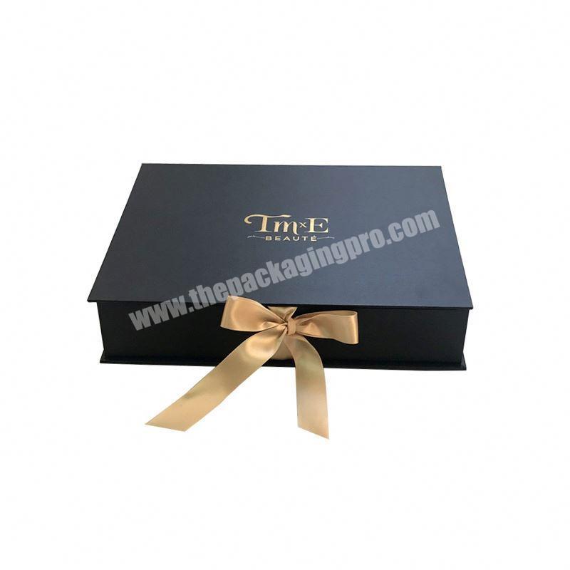 high quality Custom Human Wigs Products Gold Hair Packaging Box For Wig