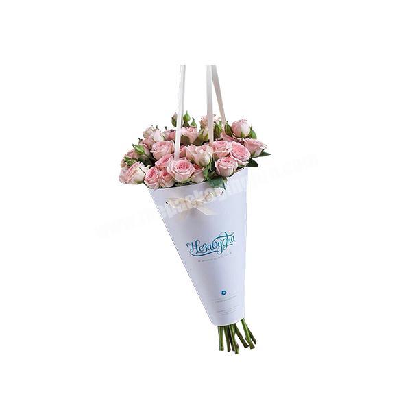 Low MOQ One bundle  Flower Carrier Custom Logo Printing String Handle Flower Pot Carrier