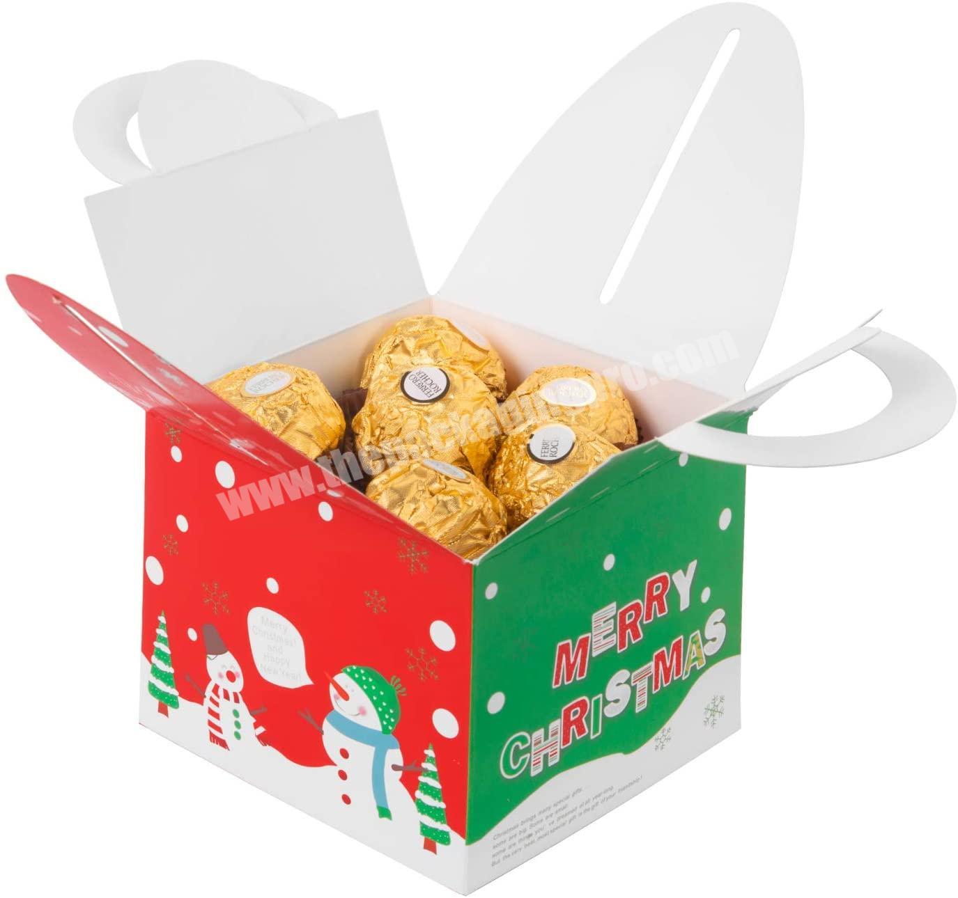 Cardboard Cake Boxes Small MOQ Christmas Eve Party Favor Box Candy Boxes cake desserts boxes Christmas cake boxes For Sale