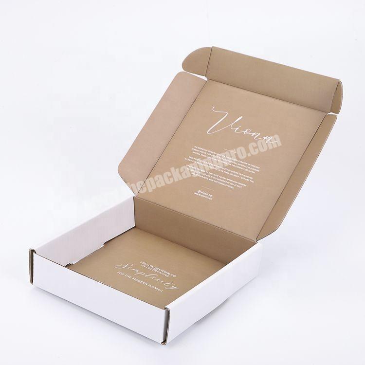 Eco Friendly Custom Color Logo Printing White Single Wall 3 Layer Cardboard Corrugated Carton Mailer Shipping Mailbox