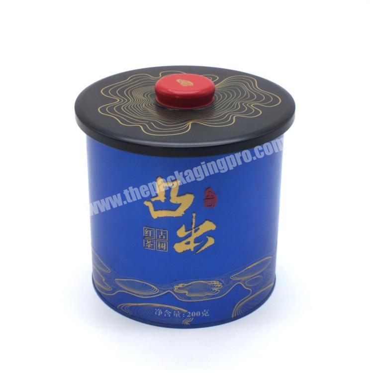 Classical blue color metal lid and bottom tea box custom tea tin box metal packaging box