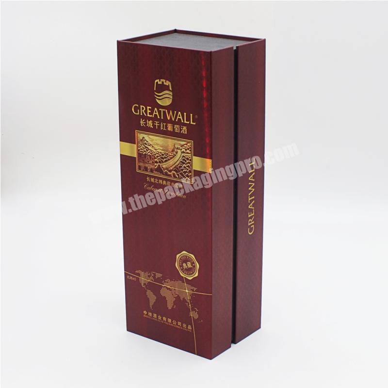 California Red Bag In Customized Custom Rigid Luxury Cardboard Bottle Black Aper Wine Glass Gift Box