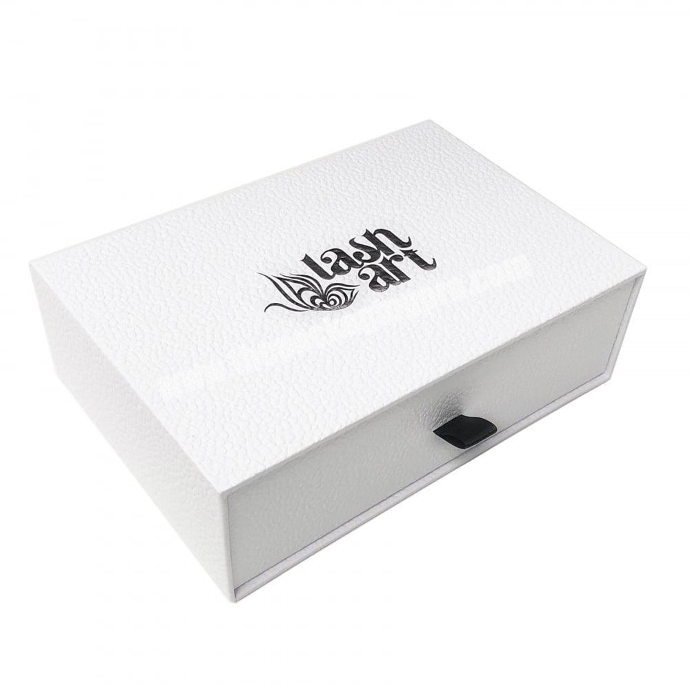 Customized White Gift Packaging Box Luxury Fancy Texture Paper Drawer Eyelash Box