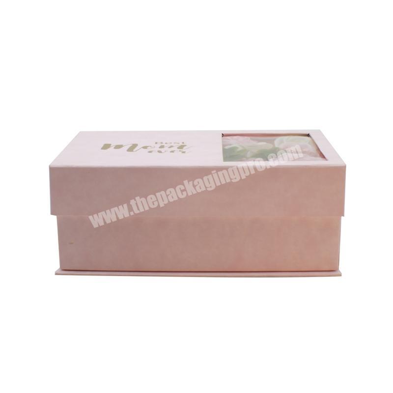Wholesale Retail Packaging Logo Printed Magnetic flower gift box for mother's day