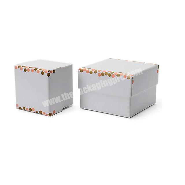 Wholesale Custom Factory Price matte square white paper box Free design logo for gift