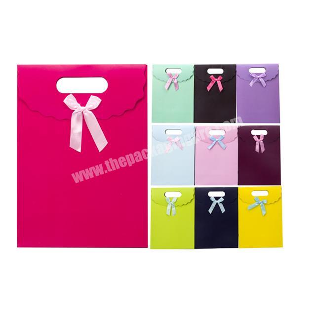 China Manufacture Personalized Customized Colorful bowknot square package bags for gift