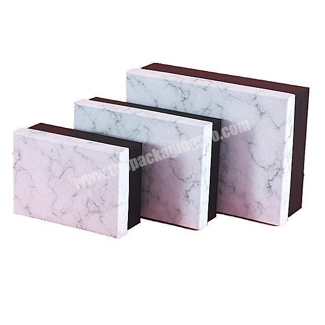 Best Selling Luxury marble white matteglossy Up and Bottom Cover paper boxes for gift