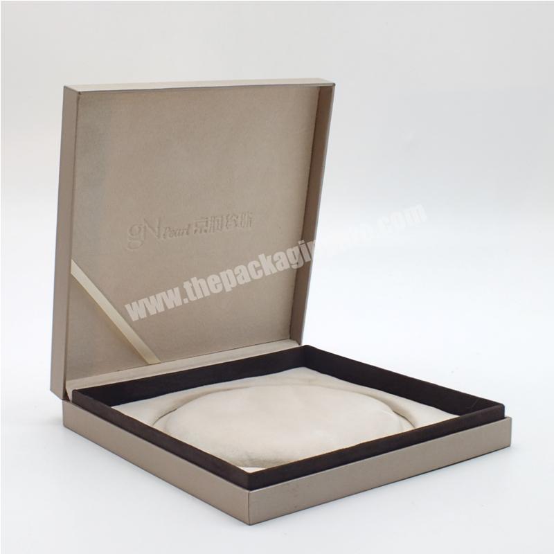 Custom Luxury Propose Elegant Wedding Ring Led Light High Quality Hardcover Grey Jewelry Gift Box