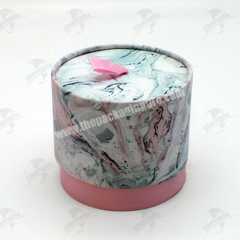 Custom Logo Printing Fancy Round Cylinder Roses Packaging Rigid Paper Tube Flower Box With Lid