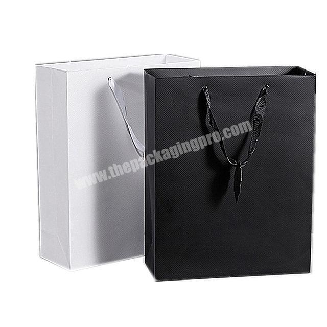 High-end plain whiteblack paper shopping bag Professional printing MatteGlossy packaging bag