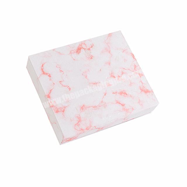 Fashion Luxury  Customized brand name MatteGlossy pink marble paper gift box packaging