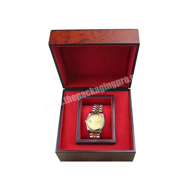 Luxury Piano Lacquered Wood Women Watch Case Box For Gift