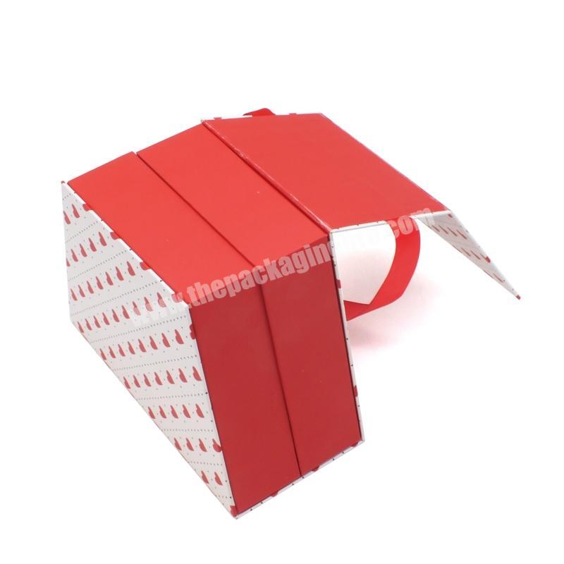 Lamination High Quality Personalised Kraft Paper Magnetic Closure Flat Cute Design Folding Gift Box