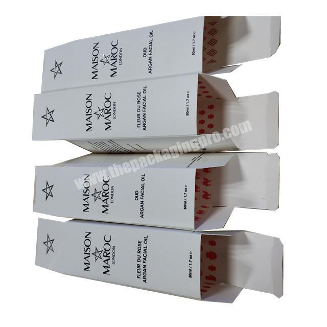 Professional Cheap Price Low MOQ Paper Packaging Supplier Argan Flower Flavour Cosmetic Packaging Hair Serum Box