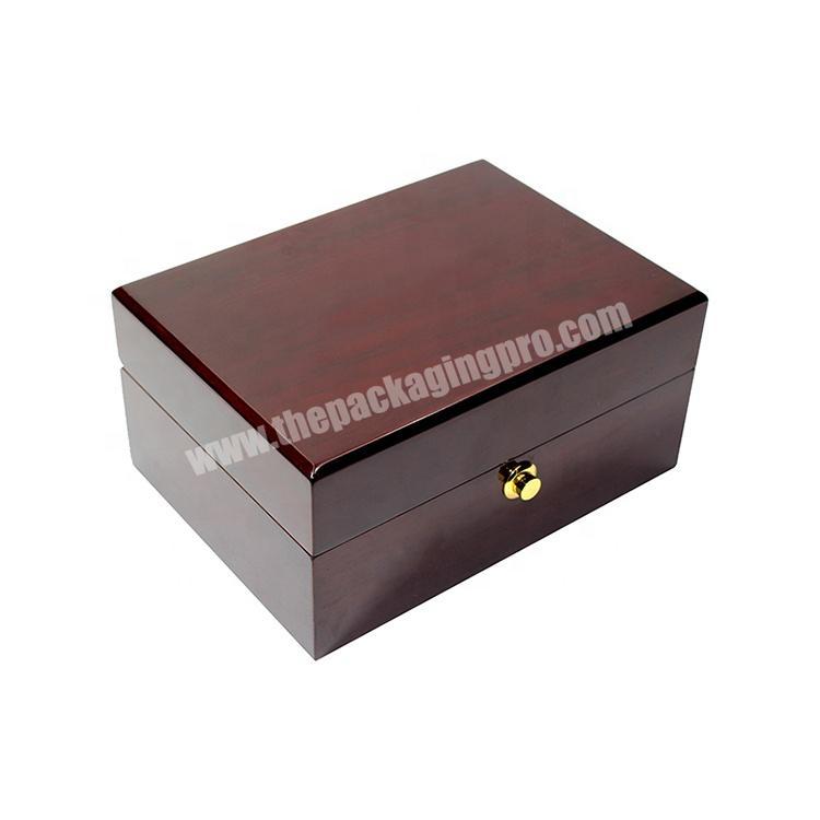 Wholesale Luxury Clamshell Single Watch Wooden Storage Case Watch Holder Box