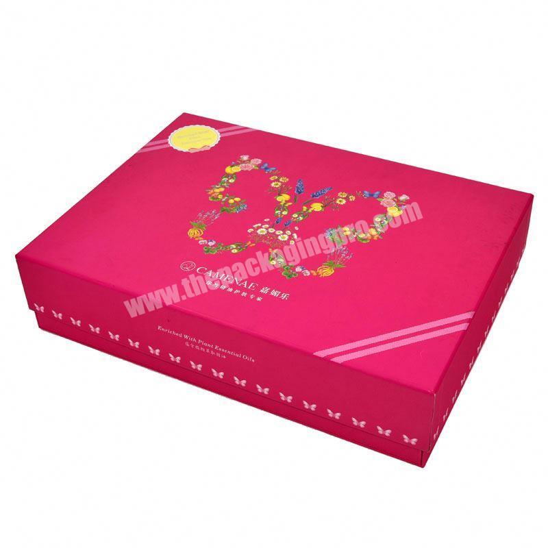 Custom Pink Wig Butterfly Printing Wig Hiar Paper Packaging Box
