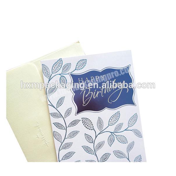 Hot selling  greeting card paper and envelop newest full color printed paper card recycled blank paper card