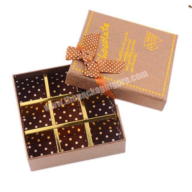 Wholesale Custom Printed Luxury Square Shaped Gold Foil Empty Chocolate Gift Boxes