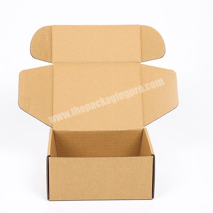 natural recycled corrugated paper shipping packaging custom printing kraft mailer box with logo