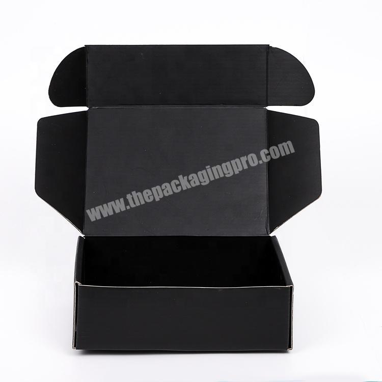 Eco Friendly Luxury Mailer Box Ecommerce Black E Flute Corrugated Women Shoes Box Custom Printed Gold Foil Logo Shoe Box