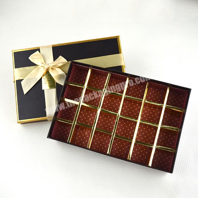Luxury Custom Made Window For Candy Cardboard Gift Square Chocolate Sweet Boxes With Trays