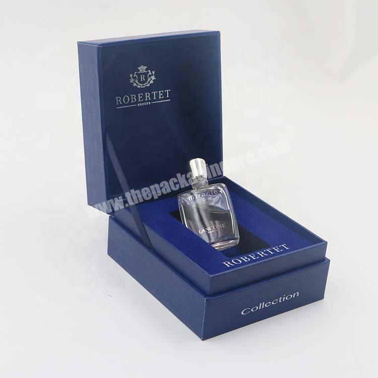 Blue Color Mini Perfume Gift Small Cosmetic Box With Velvet