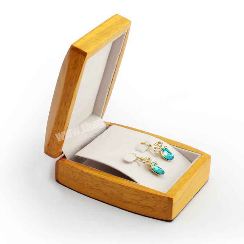 Wholesale Solid Wood Jewelry Box Earring Packaging Box Custom Logo Earrings Box