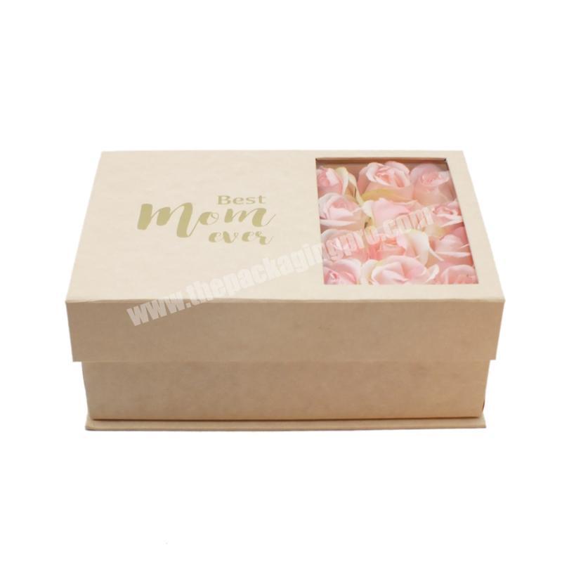Personalized in stock baby pink magnetic folding wholesale custom gift box packaging luxury