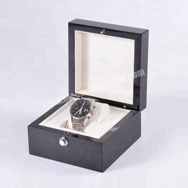 OEM custom made single gift packaging storage luxury wooden watch box