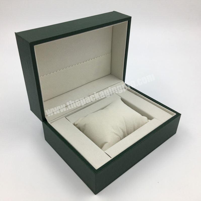 Green 2019 Fashion Leatherette Watch Boxes With Pillow Package Jewelry Wood Storage Case Gift High End Custom Box