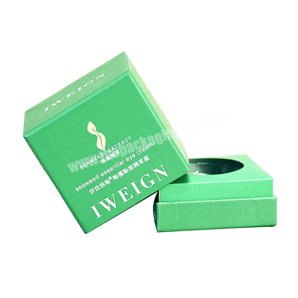 New design free sample high end customization recycled green rigid paper cosmetics body musk perfume bottle jar packing box