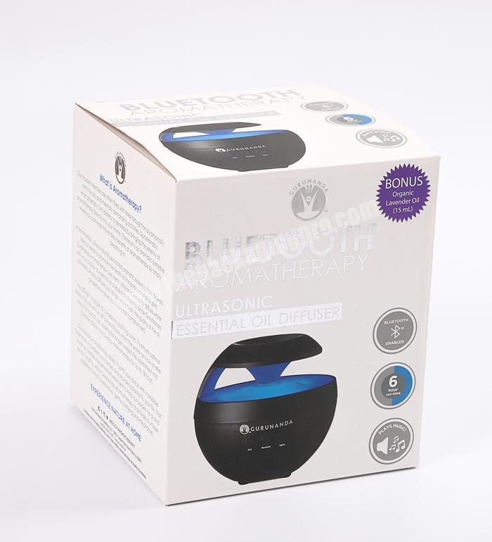 small custom size print cardboard box portable bluetooth wireless speaker folding corrugated shipping carton packaging