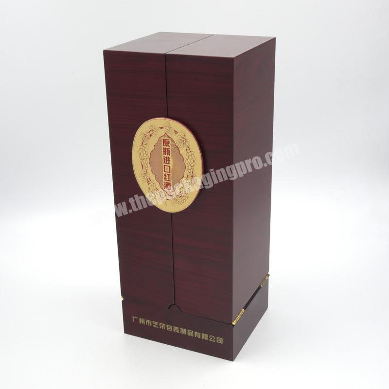 Made in china hot sale Wholesale custom wooden wine box for 375ml bottle