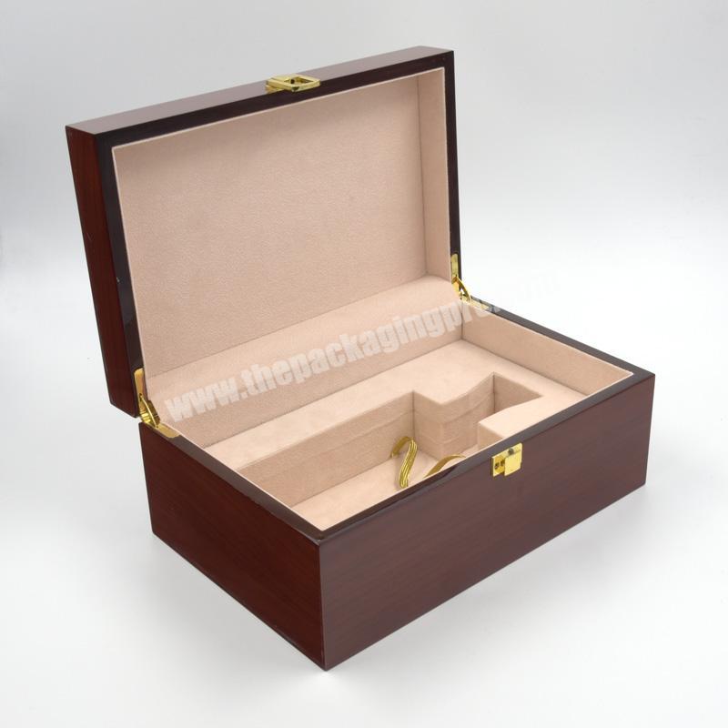 High End Customize Wooden Wine Bottle Packaging Box With Lacquer